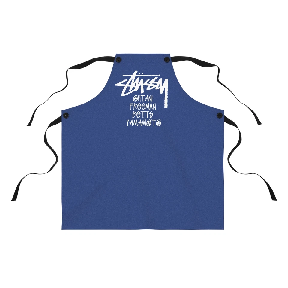 Stussy x Dodgers Apron, dodgers bbq, gift for him, bbq apron, los angeles apron - Image 1 of 1