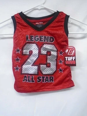 Camiseta sin mangas roja Tuff Guy para niños 12 meses Legend All Star 23 Foto 1 de 4