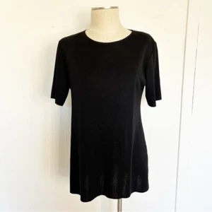 Exclusively Misook Black Tunic Top Size Medium - Picture 1 of 5