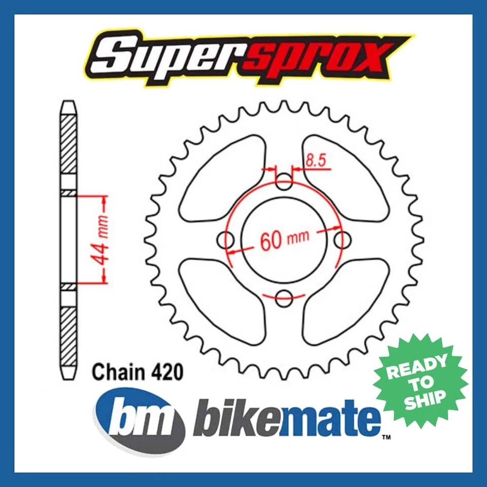Sprocket Rear Steel 420-48T for YAMAHA GT 80 1979 1980 - Image 1 of 1
