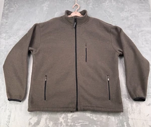 Kathmandu Polartec Fleece Jacket Mens Large Brown Full Zip Made in Fiji - Picture 1 of 9