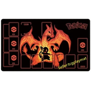 Tappetino da gioco Charizard Pokemon con zone gioco di carte collezionabili 24*14"_jj7 - Foto 1 di 2