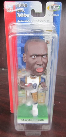 MARSHALL FAULK Rams 2002 Upper Deck Play Makers BOBBLEHEAD new HOF Cover