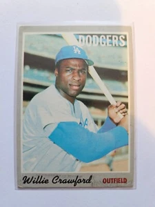 Willie Crawford 1970 Topps #34A en muy buen estado/excelente envío combinado - Imagen 1 de 2