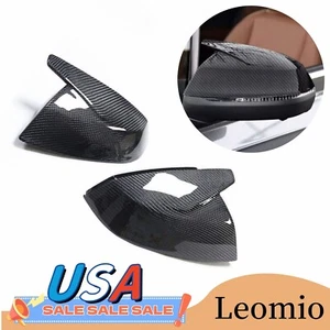 For Audi Q5 SQ5 Q7 SQ7 18-23 W/Lane Assist Real Carbon Side Mirror Cover Caps US - Picture 1 of 11