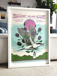 Gregory Alan Isakov Poster Merch Portland Maine Burlington Vermont Tour 18"x24" - Picture 1 of 8