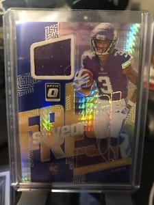 2023 Donruss Optic Jordan Addison First Year Fresh Prizm Rookie RC Patch Vikings - Picture 1 of 2