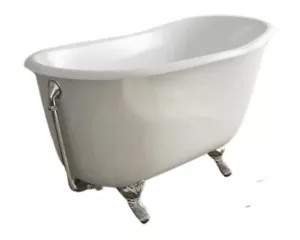 Roll Top Mini Hausschuhe Gusseisen Bad Windsor & Buckingham 1400 mm keine Wasserhahnlöcher - Bild 1 von 12