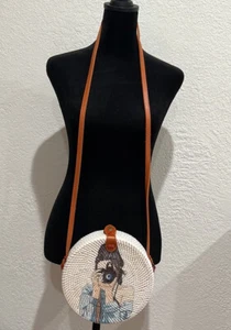 Runde Original Handgefertigte Bali Rattan Tasche - Bild 1 von 12