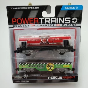 Power Trains Series 2 Rescue Freight 2 Train Cars Set Search Emergency NIB - Picture 1 of 6