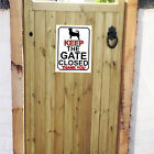 Please close the gate Dogs Silhouette metal gate sign plaque 150mm x 200mm 596H1