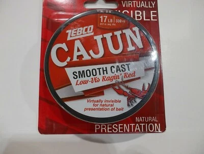 Zebco Cajun fishing line Ragin Red color 330 yard spools Choose your line weight - Image 1 of 2