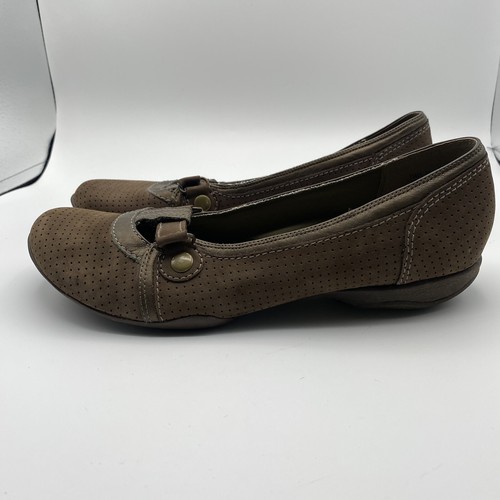 Scarpe Clarks Privo donna 9 5 ballerine in pelle marrone slip on Privo