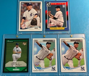 2014 DONRUSS - MASAHIRO TANAKA (RC) + Hiroki Kuroda + 2007 BOWMAN Phil Hughes RC - Picture 1 of 2