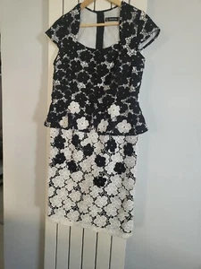 KALEIDOSCOPE PEPLUM FLORAL DRESS 14 - Picture 1 of 3