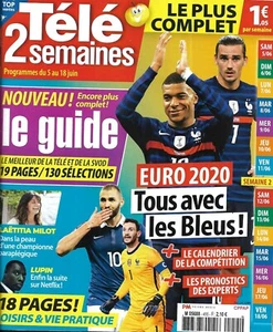 TELE 2 SEMAINES n°455 05/06/2021 Euro 2021: Tous avec les Bleus!/ Lupin/ L.Milot - Imagen 1 de 1