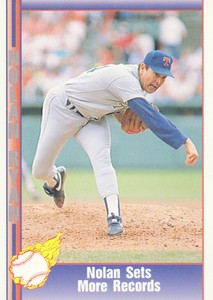 1992 Pacific Baseball Nolan Ryan Texas Express II #186 Sets More Records