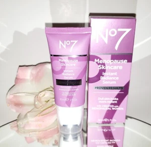 Boots No7 Menopause Skincare Instant Radiance Serum Skin Brightener 30ml 1oz - Picture 1 of 2