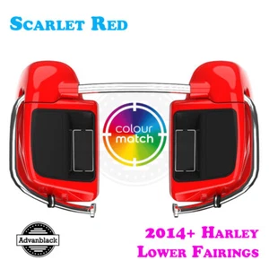 Scarlet Red Lower Vented Fairings for Harley 14+ FLHX Ultra Touring - Picture 1 of 9