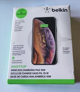 NEW Original WHITE Belkin Boost Up Qi Wireless 10W Charging Pad in Retail Pkg - Picture 1 of 11
