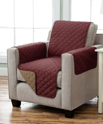 Poltrona protetora reversível Home Fashion Designs borgonha/taupe - Imagem 1 de 4