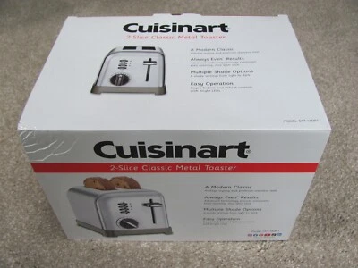 New Cuisinart 2-Slice Classic Metal Toaster - Stainless Steel (CPT-160P1) - Image 1 of 4