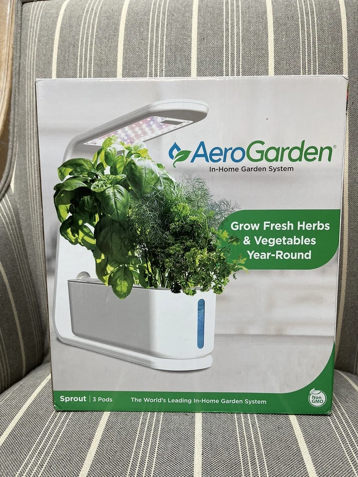 AeroGarden Sprout 3 Pod Growing System Indoor Garden (Model 100306-WHT)