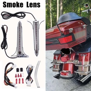 For Harley Road Glide LED Rear Saddlebag Side Tail Brake Lights w/Smoke Lenses - Picture 1 of 8