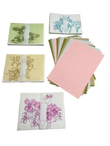 Vintage "Floral Flaps" fancy envelopes with solid colorful paper by currents - Picture 1 of 6