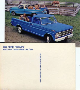 Postal publicitaria Ford Pickup 1968 - Imagen 1 de 1