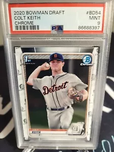Colt Keith 2020 Bowman Draft Chrome 🔥 1st Bowman PSA 9 🔥 Tigers Prospect - Picture 1 of 1