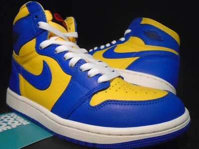 NIKE AIR JORDAN 1 RETRO HIGH OG REVERSE LANEY BUCS UCLA YELLOW BLUE SAIL 7 5.5 - Изображение 1 из 4