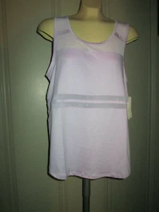 C& C California ladies' summer athletic top-size L -NWT-lilac & mesh-pretty - Picture 1 of 6