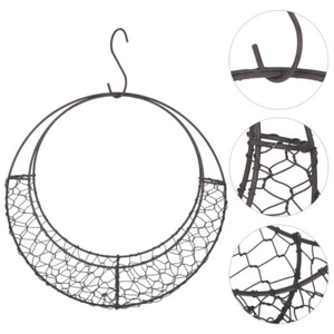 Wire Hanging Planter Moon Wreath Hook Basket Macrame Hanger Holder Frame - Picture 1 of 12