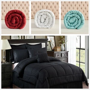 All Color Down Alternative Reversible Comforter King Queen Comforter Set - Picture 1 of 37
