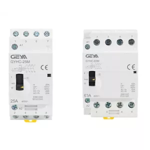 GEYA Modular AC Contactor 4P 16-63A 220V Manual/Automatic Household Contactor - Picture 1 of 13