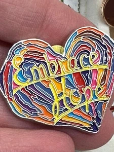 Colorful Heart Embrace Hope PENZEYS Vintage Tack Pin T-6614 - Picture 1 of 2