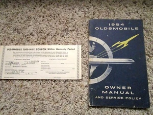 Oldsmobile 88 Starfire 1954 convertible de fábrica GM original dueño manual - Imagen 1 de 2