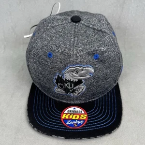 Kansas Jayhawks KU Kids Hat Cap Snapback Gray NCAA Zephyr New - Picture 1 of 8