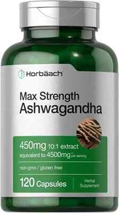 Horbaach Ashwagandha 4500 mg 120 Capsules EXP 08/2026 - Picture 1 of 3