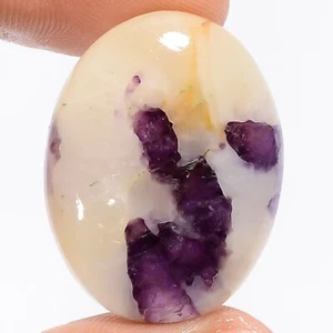 39.50 Cts Oval Fluorite Cabochon Meditation Gemstone Natural 30X23X5 mm - Picture 1 of 5