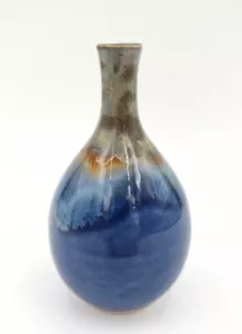 Jarrón cristalino vintage Studio Pottery Pat LeGrand Martin excelente 5,25" - Imagen 1 de 6