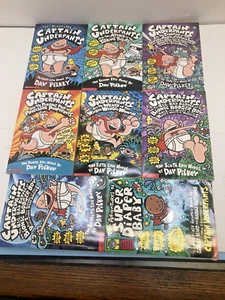 Lot of 8 Vintage Captain Underpants Books "1st thrue 7th" Collection Dave Pilkey - Picture 1 of 3