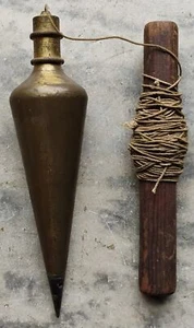 Vintage General Hardware Mfg. Co. #800 Brass Plumb Bob with steel tip. - Picture 1 of 3