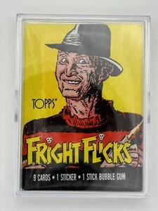1988 Topps FRIGHT FLICKS Factory (1) Sealed Wax Pack With Case - Freddy Krueger - Picture 1 of 3