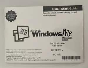 Microsoft Windows ME Millennium Edition GATEWAY & Neuinstallations-CD. Selten versiegelt - Bild 1 von 2