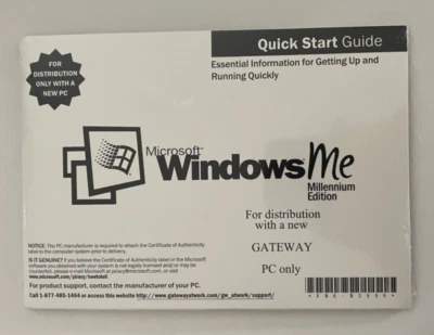 Microsoft Windows ME Millennium Edition Gateway & Reinstallation CD. Selten Versiegelt - Bild 1 von 2
