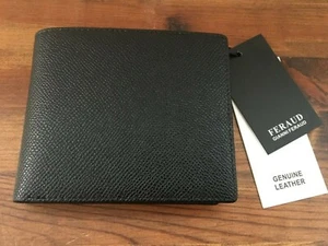 Gianni Feraud WYATT schwarze Brieftasche aus genarbtem Leder mit Reißverschlussfach - neu mit Etikett - Bild 1 von 8