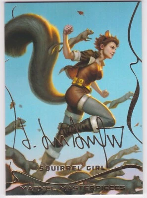 Tarjeta coleccionable SkyBox Marvel Masterpieces 2022 lámina de oro #25 Squirrel Girl Foto 1 de 2