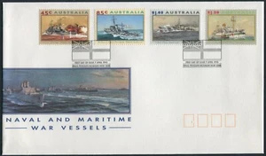 1993 Australia Naval And Maritime War Vessels Set Of 4 First Day Cover, VGC - Bild 1 von 1